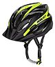 JASPO Robust Cycling Skating Helmet for Men & Women with Detachable Visor | High-Density EPS | Universal Fit 5862 cm | Lightweight 230g | PC Shell | for Skateboard, Kick Scooter (Black & Yellow)