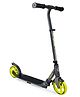 Jaspo Vivid Kick Scooter 175Mm Pu Wheels, Weight Limit 120 Kg,Rear Brakes,Rubber Grip Surface,for Tar Roads,3 Size Adjustments for Kids Youth & Adults (Vivid, Grey& Neon Yellow)