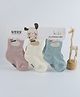 Ziory Cotton Pack of 3 Baby Duck Designed Super Soft Socks - Multi Colour