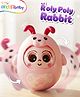 Intellibaby Premium Roly Poly Rabbit - Pink | Push & Shake Tumbler Wobble Toy for Babies | Bell Rattle Sound & Blinking Eyes | Tummy-Time & Crawling Play | Musical | BIS Certified | Ideal For Gifting