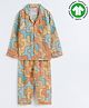 The Boo Boo Club Organic Cotton Muslin Woven Abstract Printed Coordinating Night Suit Set - Multi Colour