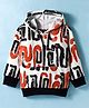 Noddy Full Sleeves Abstract Printed Hoodie - Rust