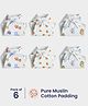 Orange Sugar 100% Cotton Muslin Pack of 6 Printed Nappies for 0-6 Months Babies - Multicolor