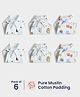 Orange Sugar 100% Cotton Muslin Pack of 6 Printed Nappies for 0-6 Months Babies - Multicolor