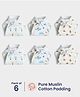 Orange Sugar 100% Cotton Muslin Pack of 6 Printed Nappies for 0-6 Months Babies - Multicolor