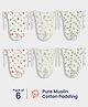 Orange Sugar 100% Cotton Muslin Pack of 6 Printed Nappies for 0-6 Months Babies - Multicolor