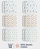 Orange Sugar 100% Cotton Muslin Pack of 12 Oranges & Sailor Printed Multipurpose Wash Cloth - Multicolor