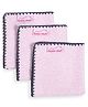 Mumma's Touch Organic Bamboo Woven Pack Of 3 Solid Face Towels - Pink