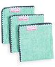 Mumma's Touch Organic Bamboo Woven Pack Of 3 Solid Face Towels - Green