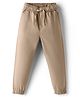 Babyhug Twill Woven Full Length Trouser Pant With Stretch - Beige