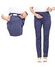 Mama & Bebe Cotton Knit Solid Maternity Pant - Navy Blue