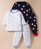 Kidi Wav Pack Of 2 Full Sleeves Puppies & Polka Dots Printed Tees & Joggers Set - Multi Colour