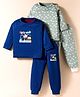 Kidi Wav Pack Of 2 Full Sleeves Nautical Theme & Abstract Printed Tees & Joggers Set - Multi Colour