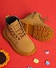 FEETWELL SHOES  Winter Boots With Zipper Closure & Lace Up Closure - Brown