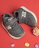 FEETWELL SHOES N Alphabet Patch Detailed Velcro Closure Sneakers - Grey