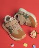 FEETWELL SHOES Colour Blocked Velcro Closure Sneakers - Brown