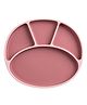 BiBaDo Silicone Suction Plate for Baby, Divider Plate for Self Baby Feeding - Pink