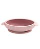 BiBaDo Silicone Suction Bowl - Non-Slip, Easy Scoop Oval Shape Feeding Bowl for Baby-  BPA Free (Pink)