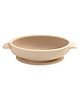 BiBaDo Silicone Suction Bowl - Non-Slip, Easy Scoop Oval Shape Feeding Bowl for Baby- BPA Free (Brown)