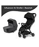 Leclerc Baby Bundle Influencer Air Piano Black (Stroller + Bassinet)Leclercbaby Influencer Air Bundle  Piano Black Stroller + Bassinet | Lightweight, Compact, Newborn to Toddler Travel System