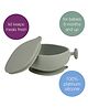 b.box Soft Silicone Feeding Bowl + Lid for Toddlers - Anti-Slip & Leakproof Lid - Sage Green