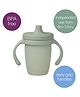 b.box Soft Silicone Spout Cup - Spill Proof & Transition Friendly with Removable Lid & Handles 240ml Capacity Sage Green