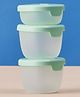 b.box Snack Tubs - Leakproof, Reusable & Portable Snack Containers Pack of 3 - Forest Green