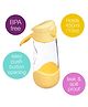 b.box Flip Top Lid Spout Drink Bottle for kids - Leak Proof & Easy to Carry 450ml - Lemon Twist Yellow