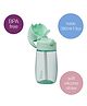 b.box Straw Drink Bottle Junior  Leakproof & Easy Carry Bottle for Toddlers & Preschoolers - Free-Flowing Sparemint Green - 380 ml