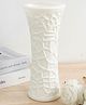 YOGO DECOR Lumina Flower Vase for Home & Office Decor | White Elegant Design | Plastic Durable Vase | Modern Tabletop Centerpiece for Living Room, Weddings, Stunning Floral Bouquet Displays