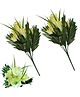 YOGO DECOR Gladious Artificial Flowers -Yellow, 10 Flowers Each (Set of 2 Sticks) for Home & Office Decor -Elegant & Durable -Ideal for Hotels, Restaurants or Floral Bouquets Arrangements