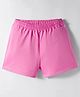 Kookie Kids India Looper Knit Above Knee Length Solid Colour Shorts - Pink