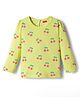 Babyhug 100% Cotton Knit Full Sleeves T-Shirt with Fruit Print - Yellow