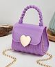 SYGA Heart Lock Mini Sling Bag for Girls - Purple