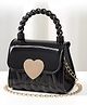SYGA Heart Lock Mini Sling Bag for Girls - Black