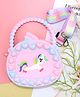 SYGA Unicorn Pop It Silicone Cartoon Sling Bag for Girls - Pink & Blue