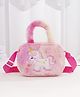 SYGA Unicorn Plush Sling Bag for Girls - Pink