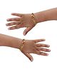 Akinos Kids Stone Embellished Alloy Based Gold Plated Nazariya Bangles - Multi Colour