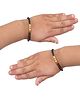 Akinos Kids Spiral Designed Nazariya Bracelets - Black & Golden