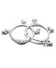 Akinos Kids Ghungroo Emellished Alloy Based Silver Plated Bangles - Silver