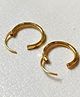 Akinos Kids Solid Alloy Based Gold Plated Hoop Earrings - Gold