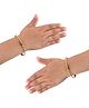 Akinos Kids Set Of 2 Bead Designed  Alloy Based Bracelets - Gold