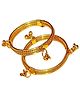 Akinos Kids Set Of 2 Ghungroo Beads Designed Alloy Based Bracelet - Gold
