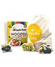 GrapplerTodd, Pack of 12 in 1, Premium Wooden Shape Toys, Real Images Educational Toy, 6 Months to 6 Years Kids (Fruits)