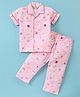 Enfance Core Half Sleeves Candies Printed Coordinating Night Suit Set - Pink