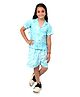 Tilism Knit Half Sleeves Tie Dye Coordinating Shirt & Shorts Night Suit Set - Multi Colour