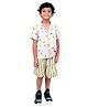 Tilism Knit Half Sleeves Floral Printed Shirt & Shorts Night Suit Set - Multi Colour