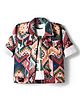 Dapper Dudes Full Sleeves Abstract Printed Jacket With Tee Set - Green