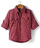 Dapper Dudes Full Sleeves Gingham Checked Shirt - Brown