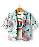 Dapper Dudes Full Sleeves Typography Printed Blazer With Tee Set - Sky Blue